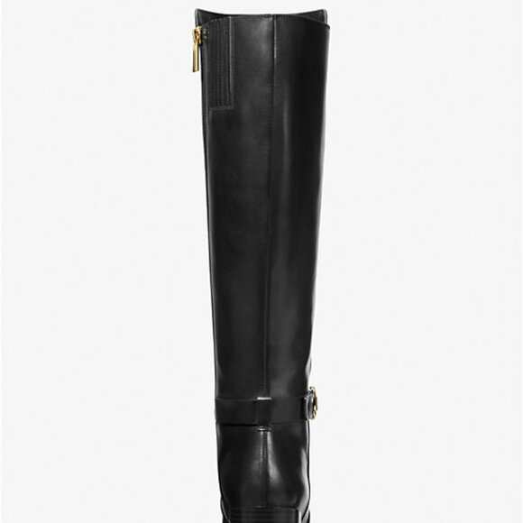 New* MICHAEL KORS Carmen Leather Riding Boots Black Color Size 7 $478 - Picture 6 of 7